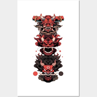 demon totem Posters and Art